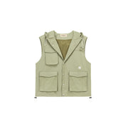 Simple Pocket Hooded Vest