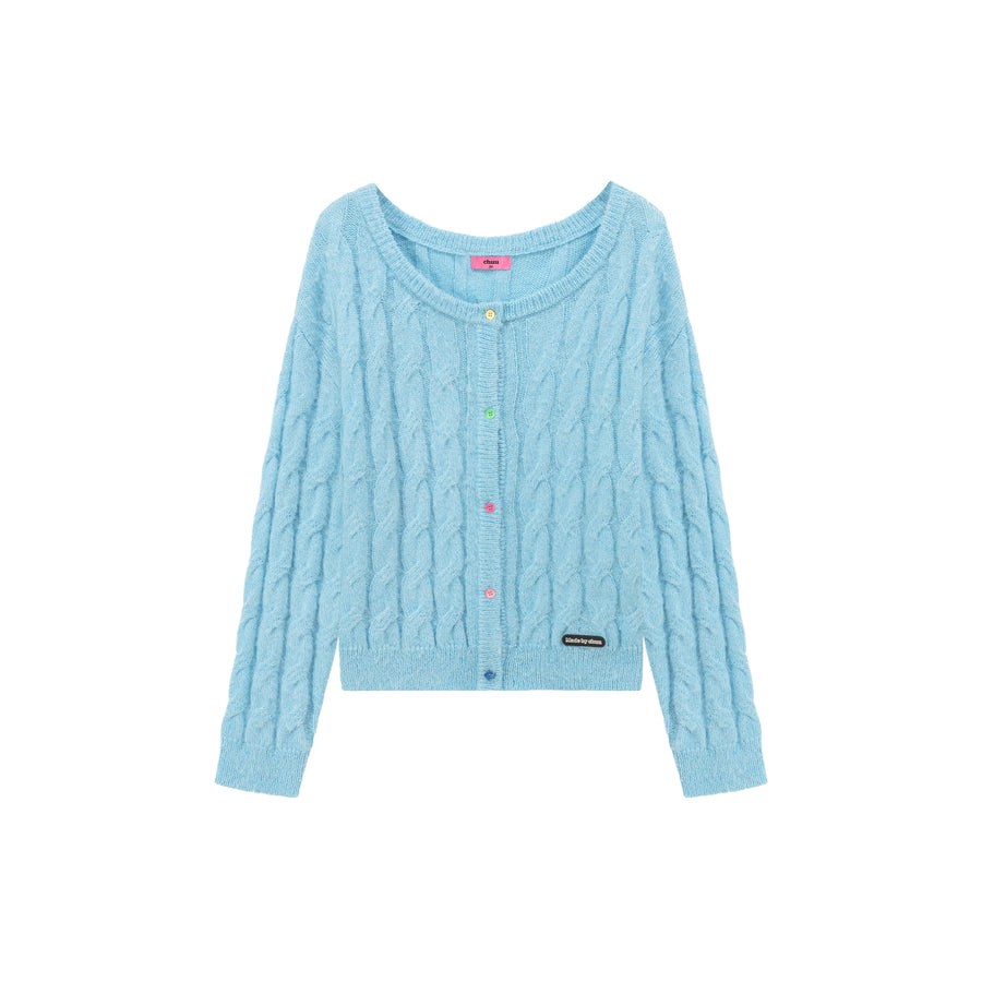 CHUU Twisted Knit Button Cardigan