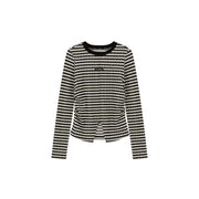 Slit Slim Stripe T-Shirt