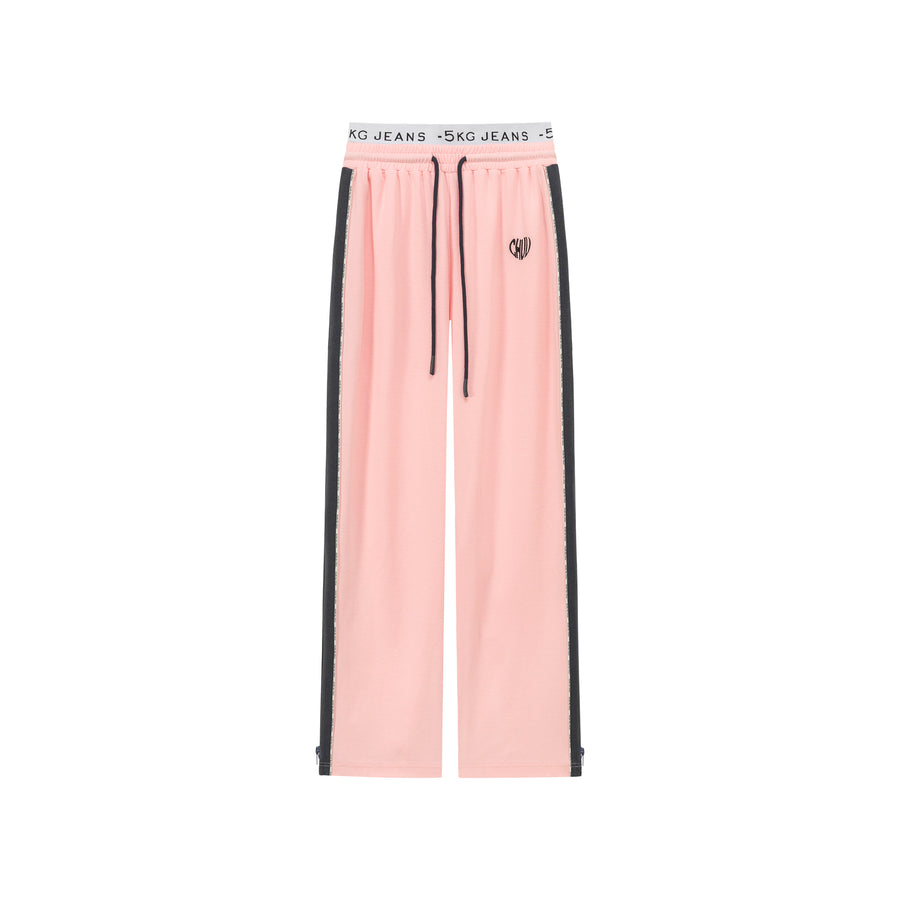 CHUU Heart Embroidered Wide Pants