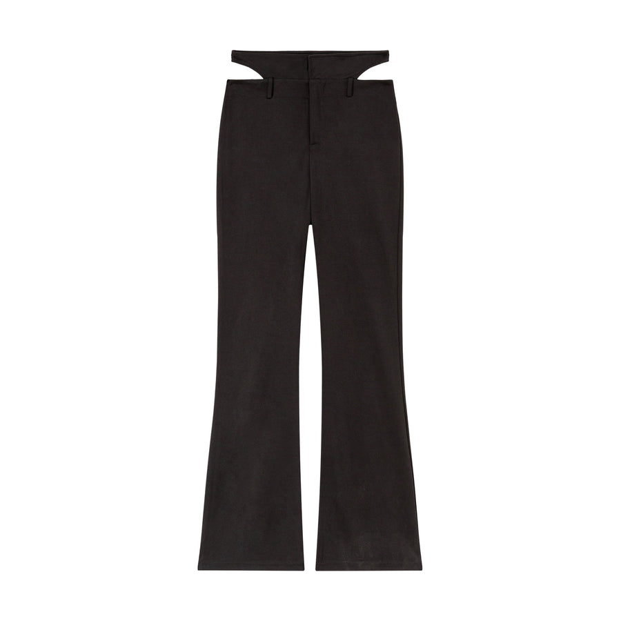 CHUU High Waisted Casual Slim Fit Side Cutouts Pants