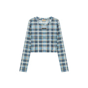 Color Check Slim Long Sleeve T-Shirt