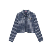 Checked Loose Fit Raw Hem Shirt