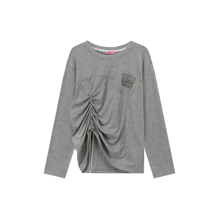 CHUU Drawstring Loosefit Long Sleeve T-Shirt