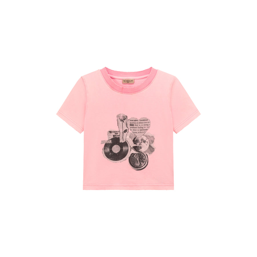 CHUU Vintage Color Crop T-Shirt