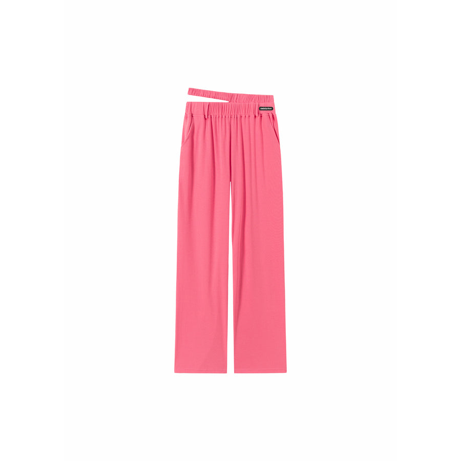 CHUU Banding Loose Fit Slit Daily Pants