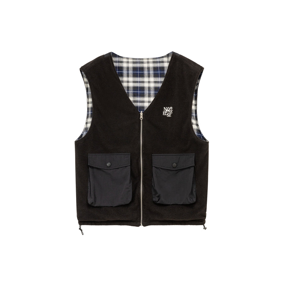 CHUU Reversible Padded Zipper Vest