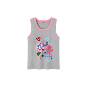 Graffiti Print U-Neck Boxy Sleeveless Top