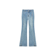 Slit Bootcut Denim Jeans