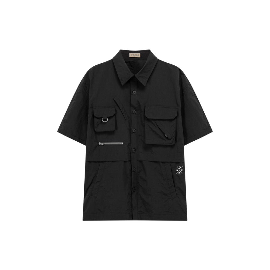 CHUU Pocket Boxy Button Shirt