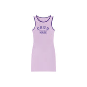 Fall In Love With Chuu Color Lined Sleeveless Mini T-Shirt Dress