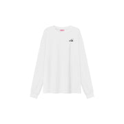 High Slit Boxy Logo Long Sleeve T-Shirt