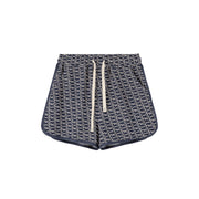 Letter Fully Printed Casual Drawstring Shorts