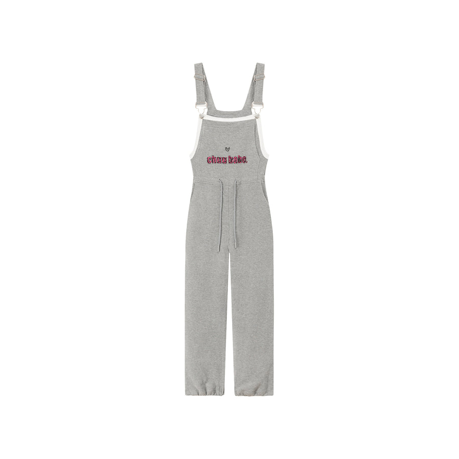 CHUU Waffle Logo String Sporty Overalls