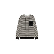 Striped Pocket Drawstring Hoodie