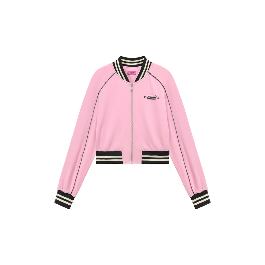 CHUU Varsity Color Sporty Cropped Jacket