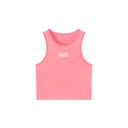 Chuu Cherry Back-Open Sleeveless Crop T-Shirt