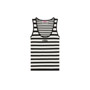 Striped Knit Sleeveless Top