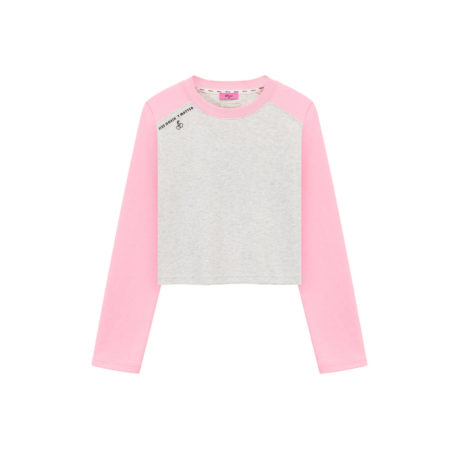 CHUU Color Matching Cropped T-Shirt