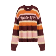 Logo Striped Loose Knit Sweater