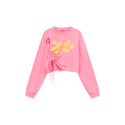 Logo Heart String Crop Sweatshirt