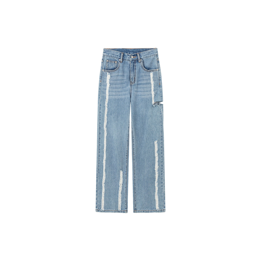 CHUU Cotton Denim Straight Pants