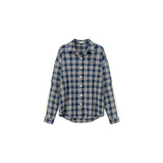 Retro Check Stitching Long Sleeve Shirt