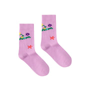 Flower Power Jacquard High Socks