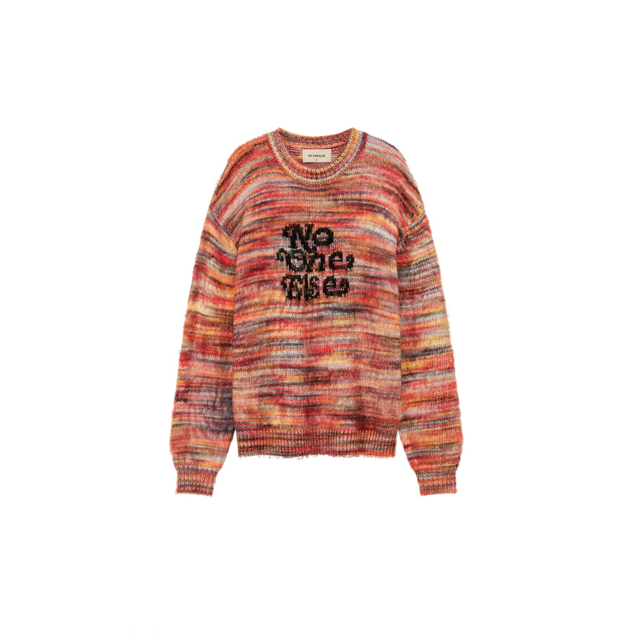 CHUU Logo Rainbow Loose Knit Sweater