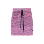 Logo Embroidered Fuzzy String Skirt