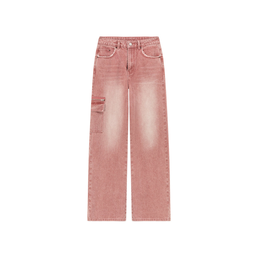 CHUU Color Pocket Wide Denim Jeans