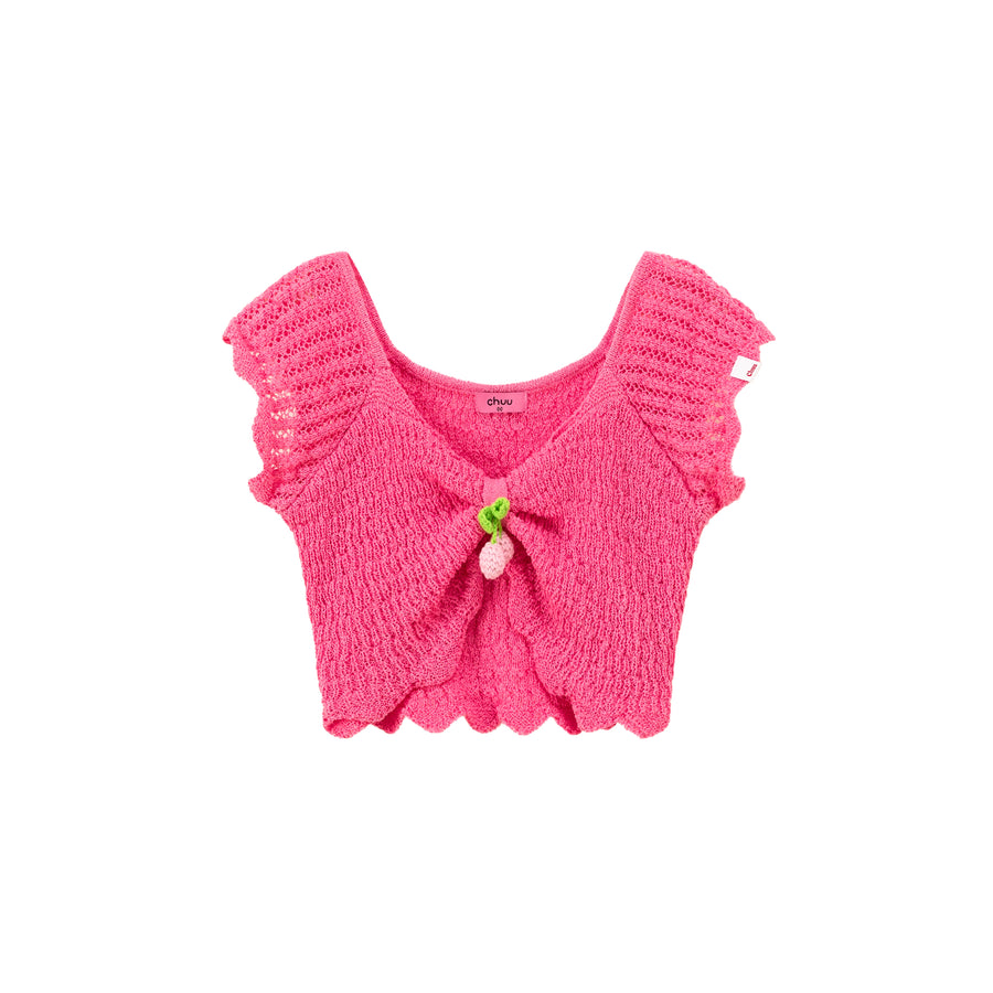 CHUU Cherry Point Summer Knit Bustier Top