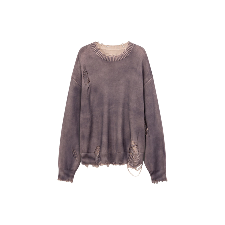 CHUU Loose Fit Knit Distressed Sweater