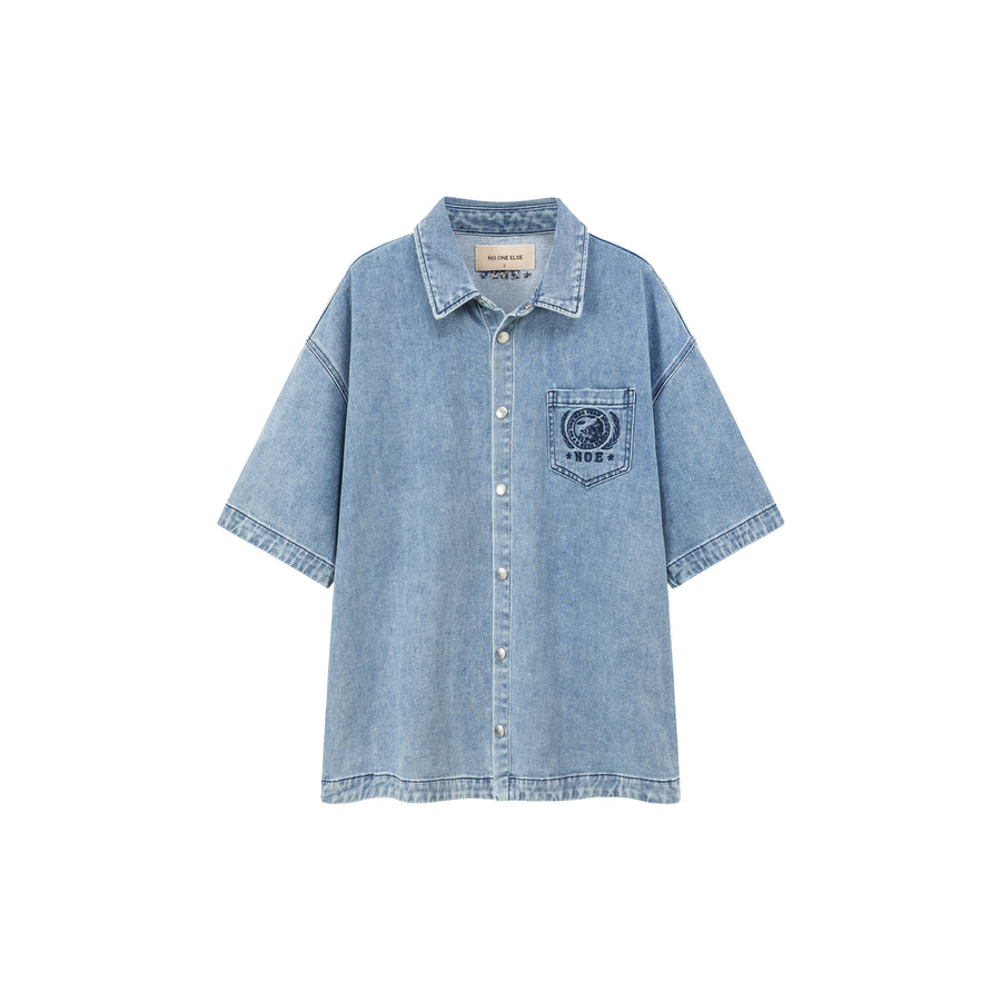 CHUU Loose-Fitting Denim Shirt