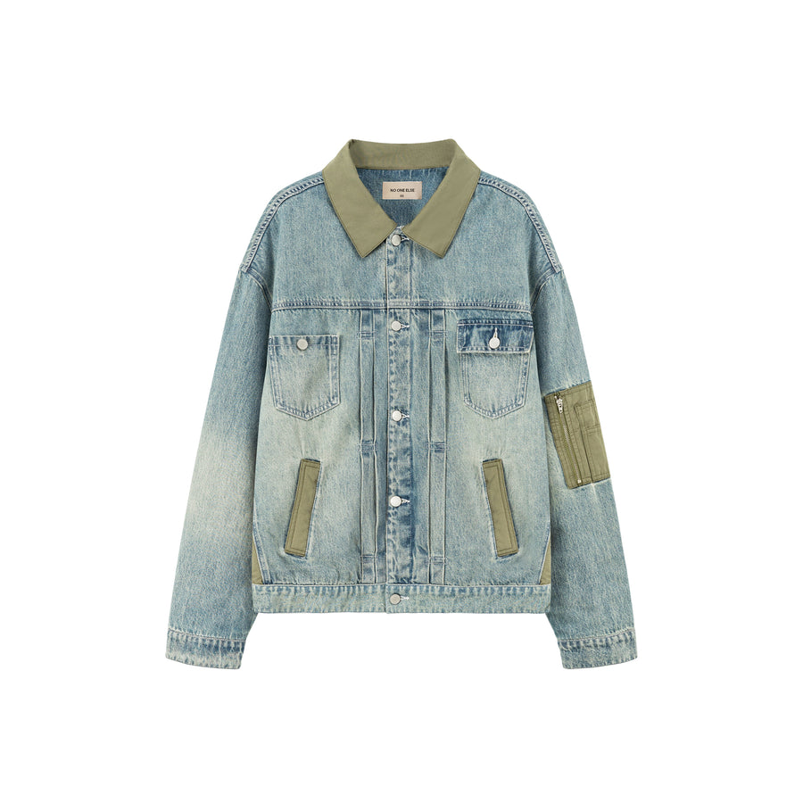 CHUU Pop Of Color Denim Jacket