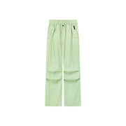 Casual High Waist Drawstring Wide Pants