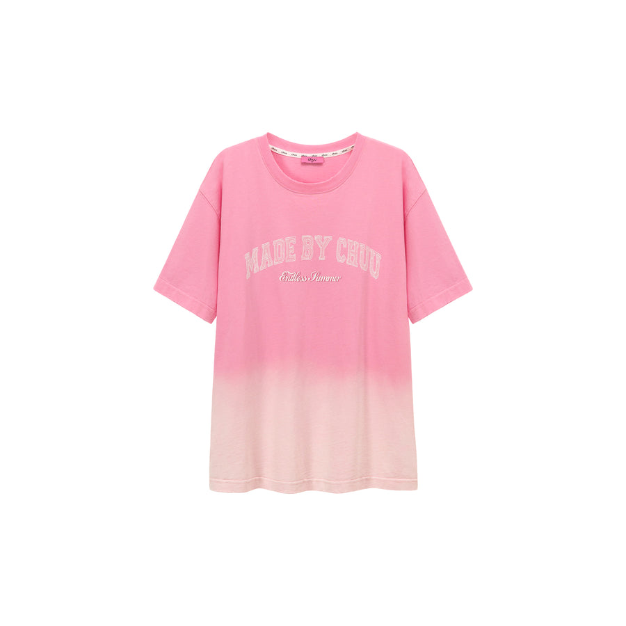 CHUU Printed Gradient Short Sleeve T-Shirt