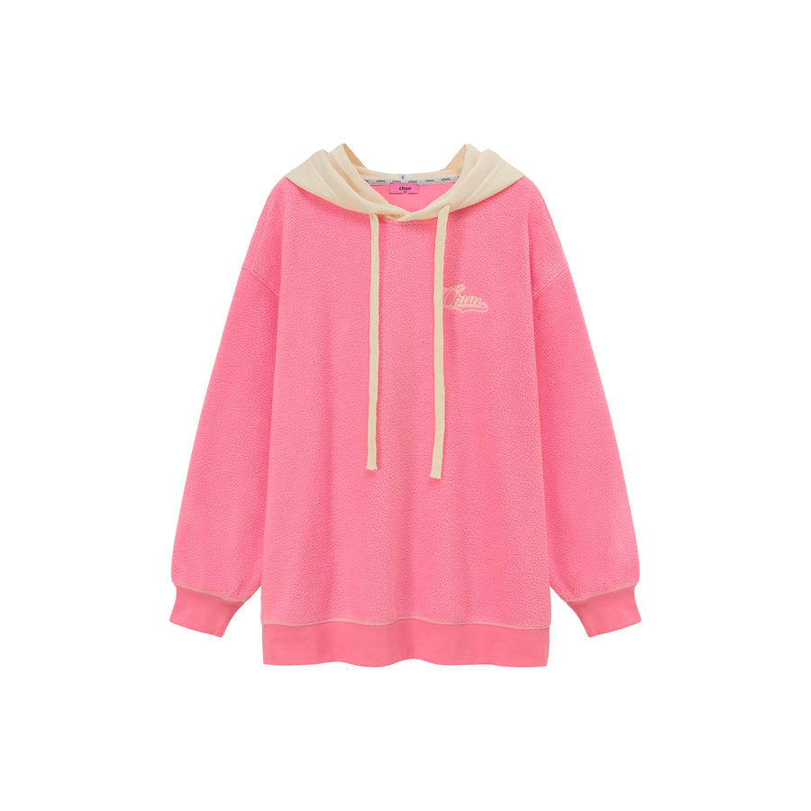 CHUU Fleece Color Combination Hoodie