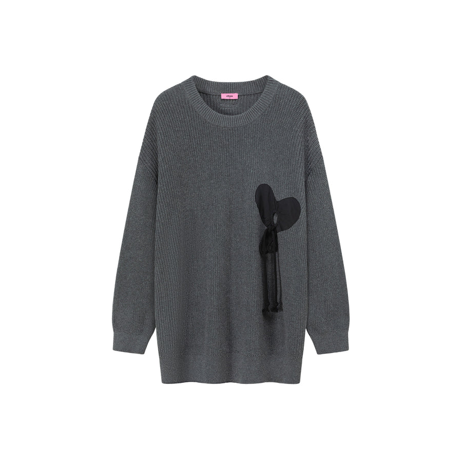 CHUU Heart String Loose Fit Knit Sweater