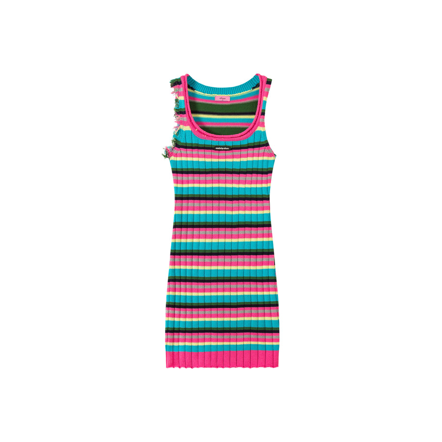 CHUU Rainbow Sleeveless Slim Dress