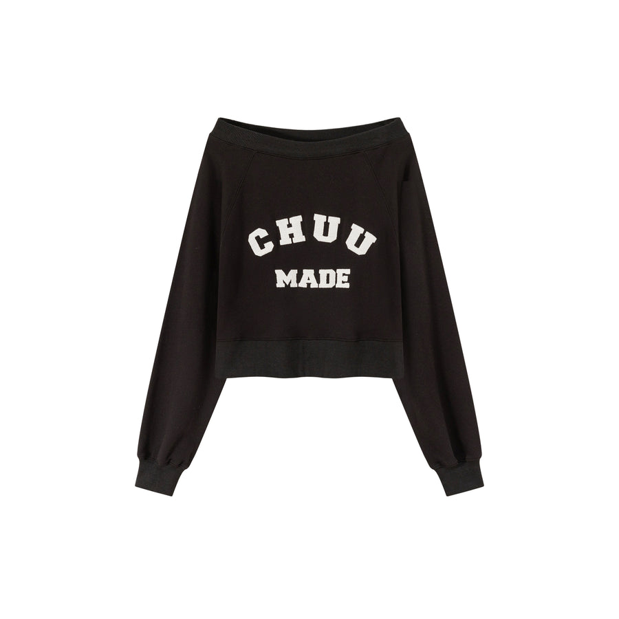 CHUU Chuu Made Off The Shoulders Loose Sweatshirt