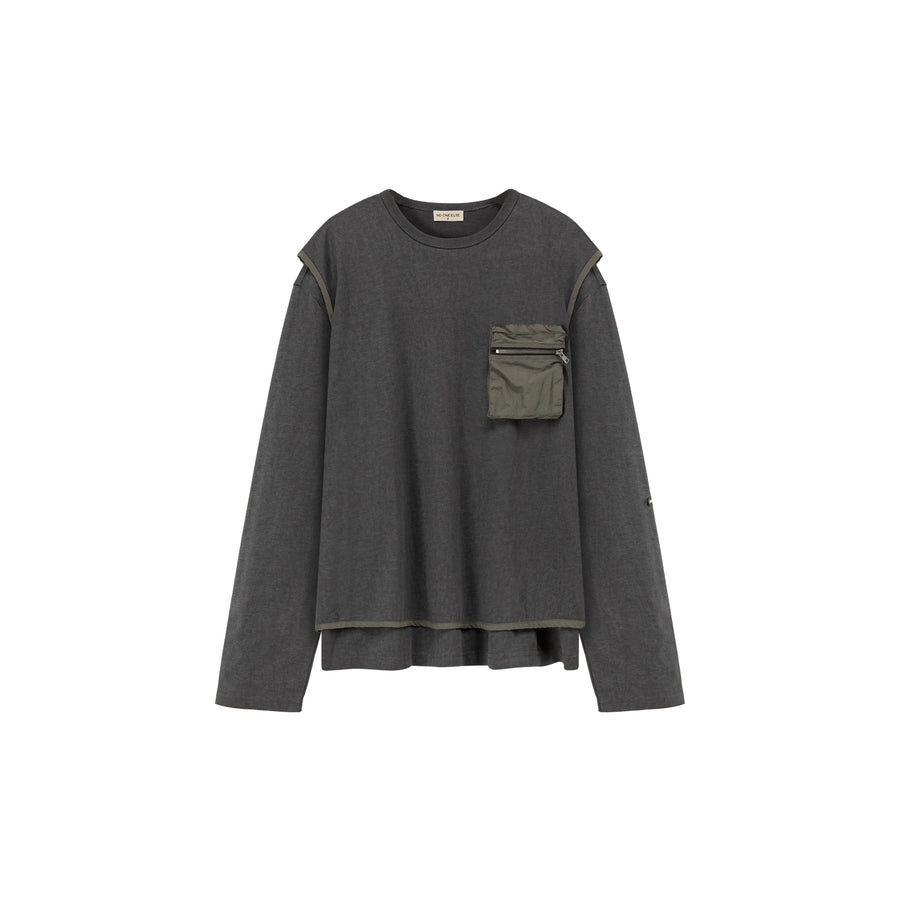 CHUU Zipper Pocket Layered T-Shirt