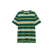 Multi-Color Striped Loose-Fit Short Sleeve T-Shirt