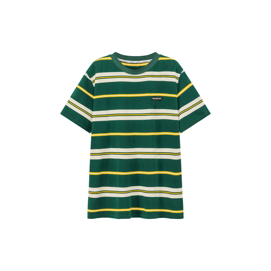 CHUU Multi-Color Striped Loose-Fit Short Sleeve T-Shirt