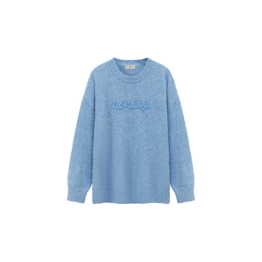 CHUU Logo Loose Fit Knit Sweater