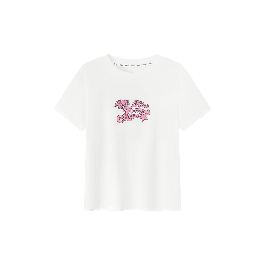 CHUU Logo Daily Cotton Short Sleeved T-Shirt