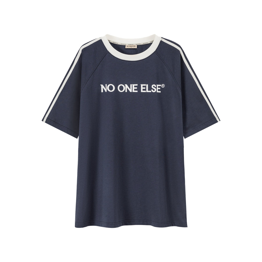 CHUU Noe Letter Printed Raglan T-Shirt