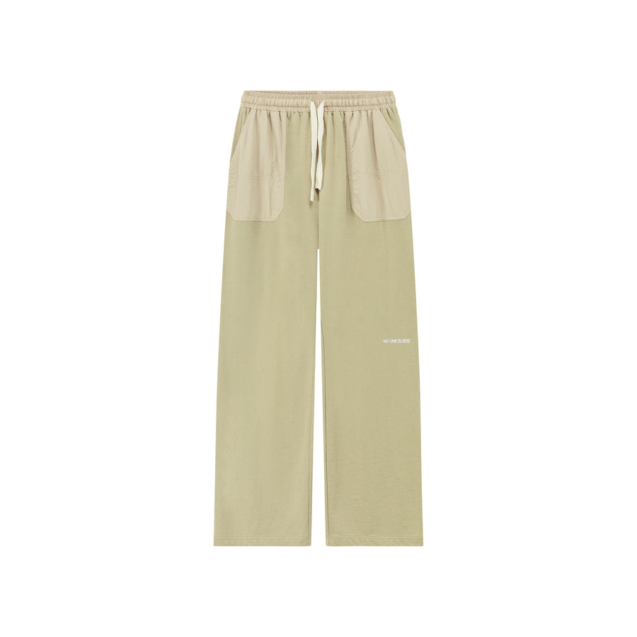 CHUU Banded Wide-Leg Slacks