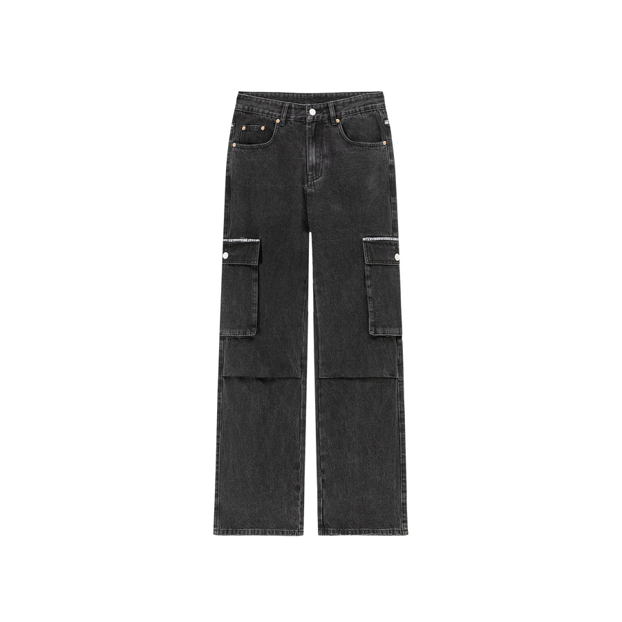 CHUU Multi-Pocket Wide Denim Jeans