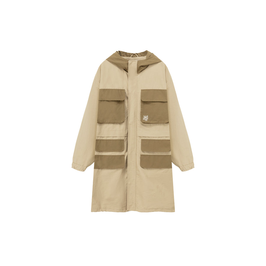 CHUU Two Tone Cargo Long Jacket